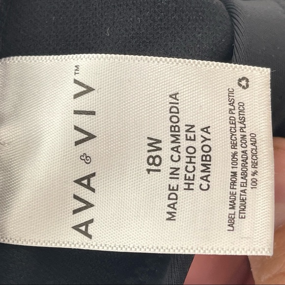 AVA & VIV one piece swimsuit open tie sides plus size 18 padded bra halter tie - Picture 8 of 8